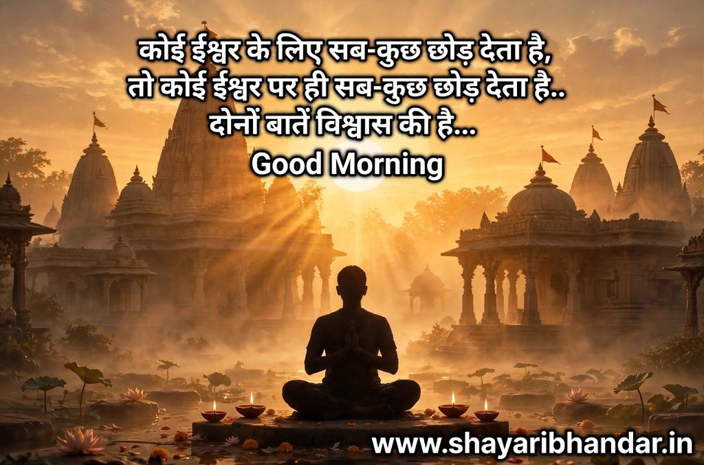 Good Morning Motivational Quotes - Ishwar Vishwas Shayari - shayaribhandar.in